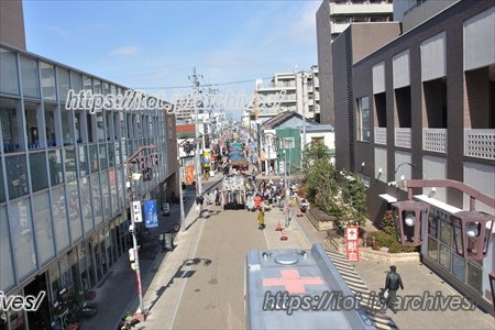 上から見た商店街