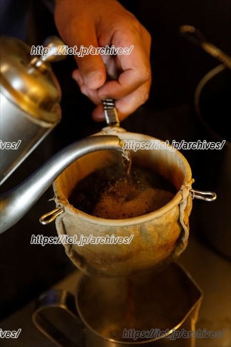 フランネル(布)を用いたドリップ