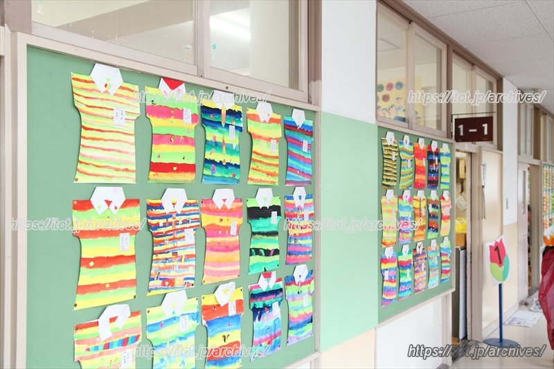 廊下にある作品展示