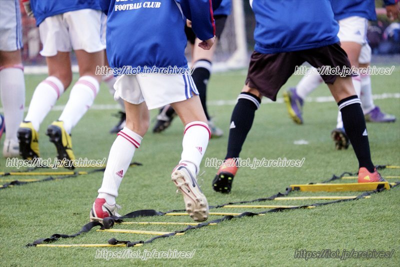 ラダーを使ったアップの様子