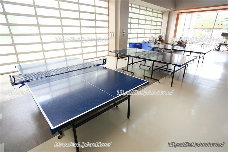 「プレイルーム」には卓球台が備え付けられている 「中央こども館」