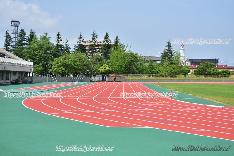 「長岡市営陸上競技場」を発着地点として自然の中を走る