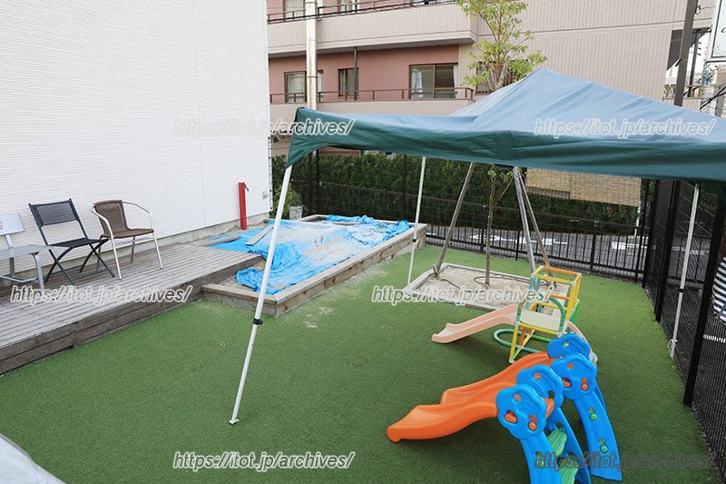 砂場のある園庭