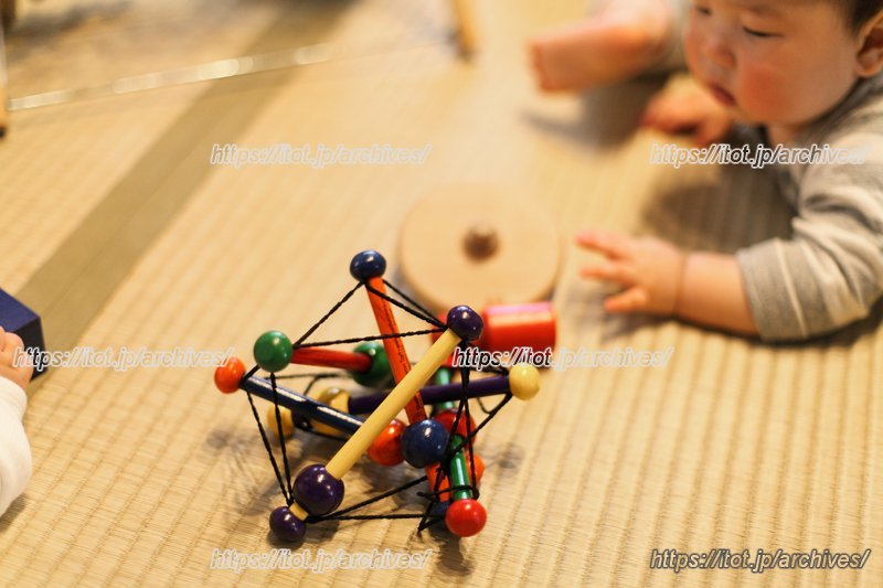 おもちゃに興味津々