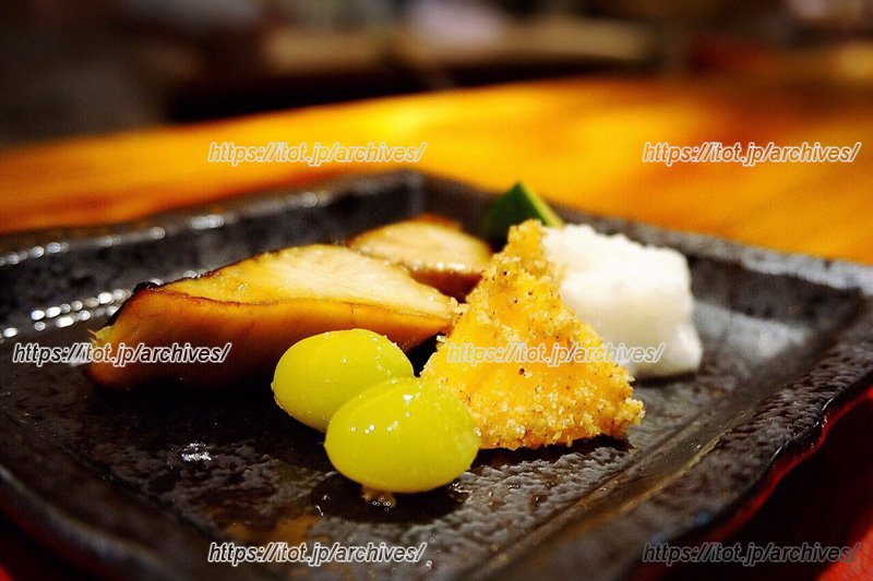 「鰆の西京焼き 山芋おろし」