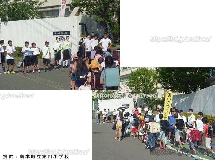 あいさつ運動の様子