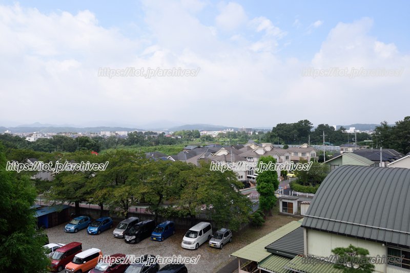 学校から見る楢原町の景色