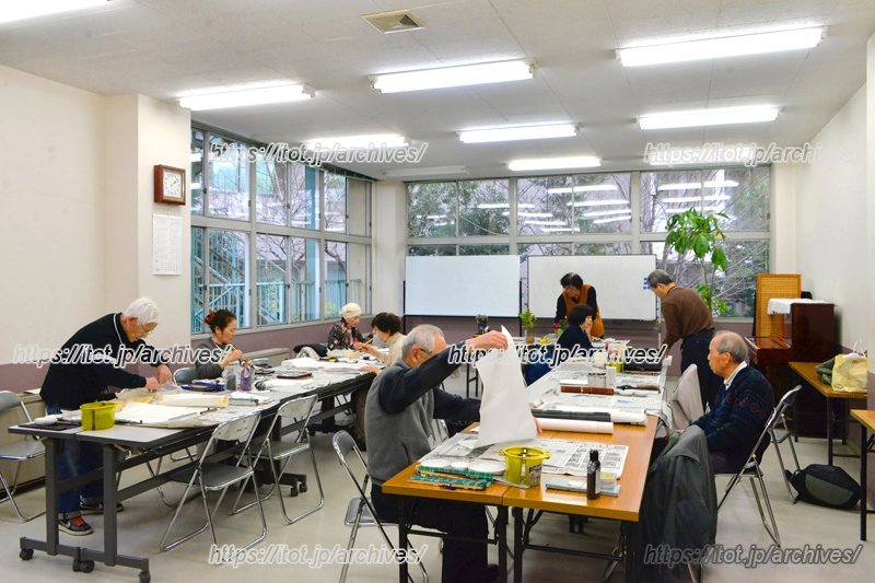 墨絵講座の様子