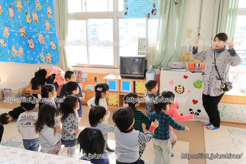 「弥富市立桜保育所」での児童の様子