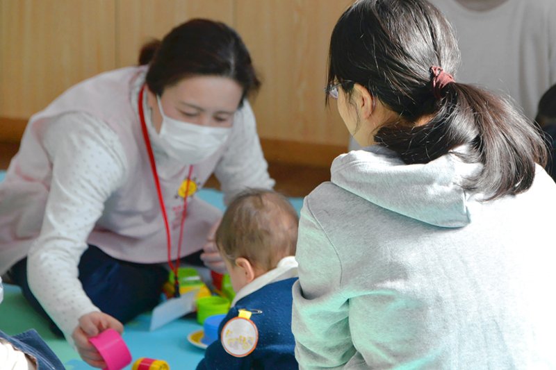 おもちゃなどで遊ぶことができる自由遊びの時間
