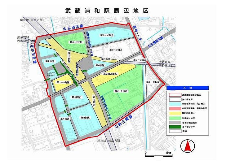 現在のまちづくりの概要図（※）