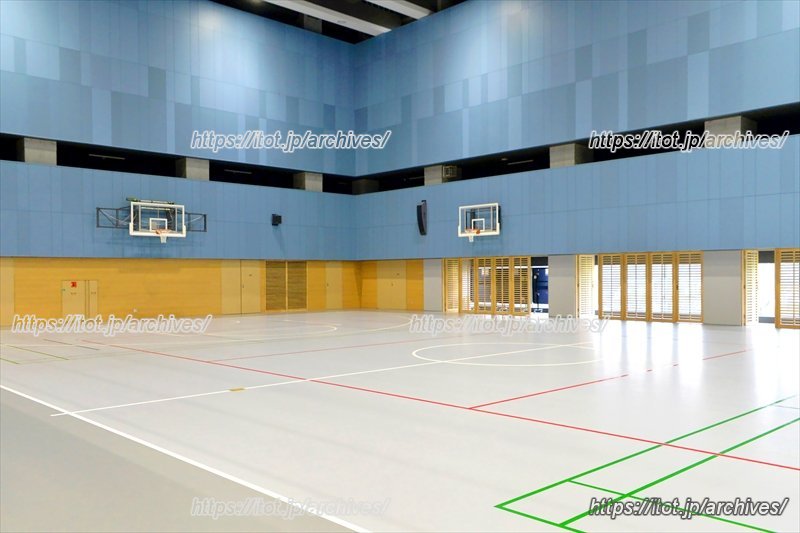 簡単なギャラリーも備わった体育館