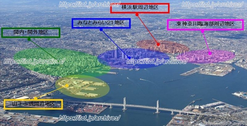 「横浜市都心臨海部再生マスタープラン」対象地区(出典:横浜市都市整備局企画部企画課HP)