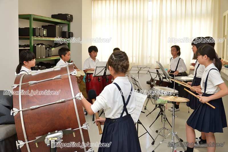 打楽器の練習風景