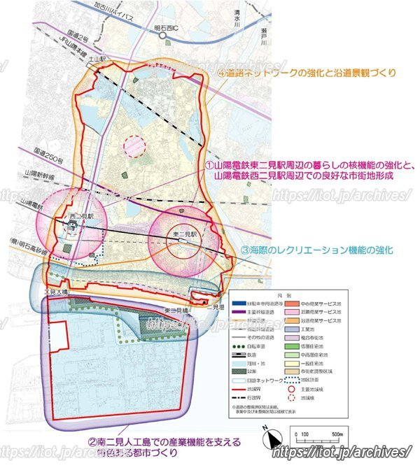 マスタープランで示された地域づくりの目標図