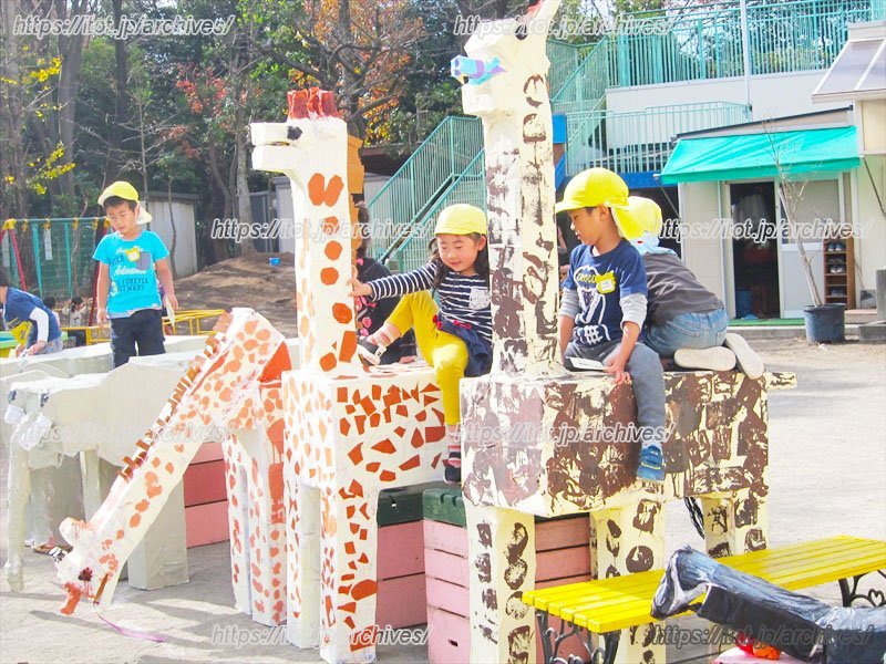 大型動物作りの様子