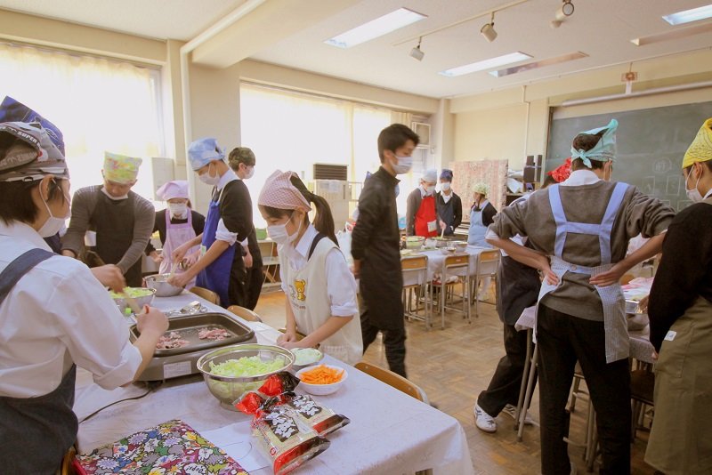 特別支援学級の調理実習