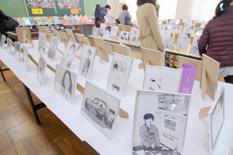 「学習発表会　展示の部」3年生の作品