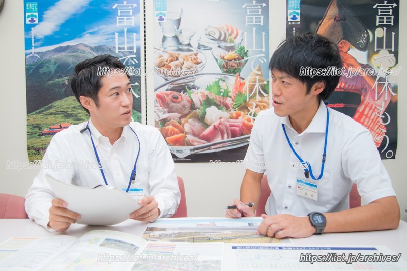 利便性の高い都市を目指す／富山駅周辺地区整備課 竹端陽一さん、高野龍一さん