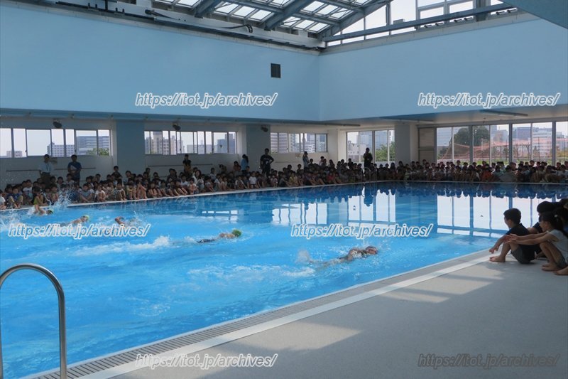 プール開きの様子(提供:芝園小学校)