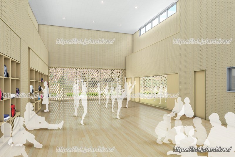 「浮間中学校」改築後プレイルーム予想パース(提供:北区教育委員会)