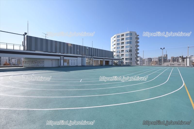 校舎の屋上にある校庭