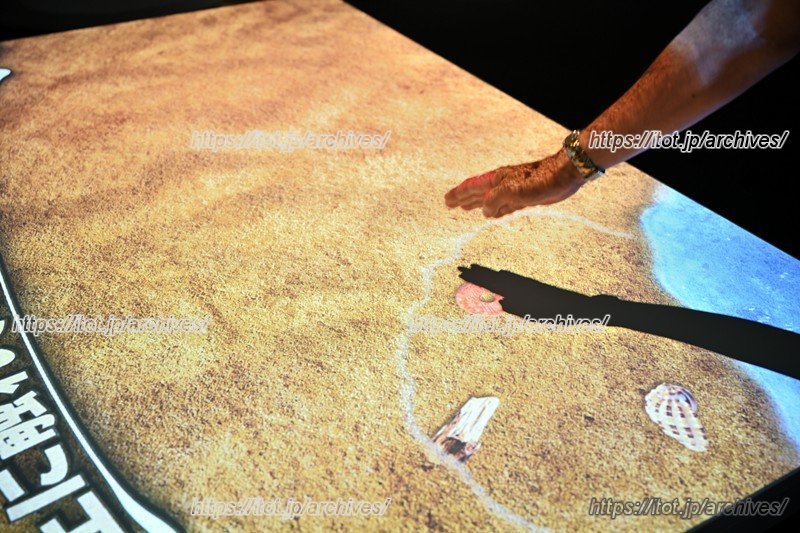 画面上で化石探しができる