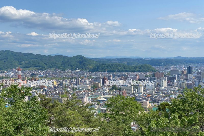 信夫山からの眺め