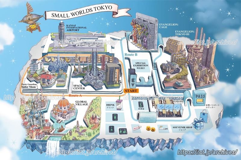 「SMALL WORLDS TOKYO」エリアマップ　画像提供：SMALL WORLDS