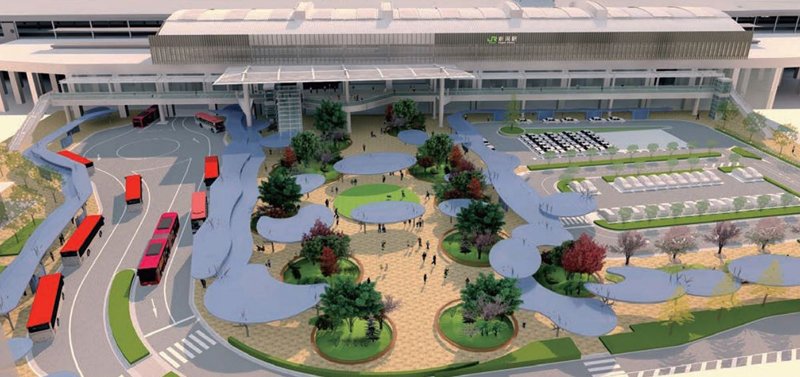 「新潟」駅万代広場 完成イメージ