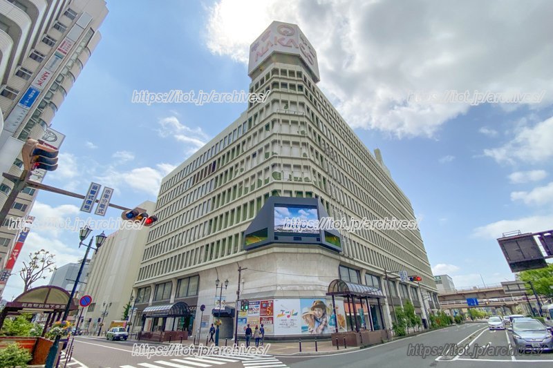 閉店した老舗百貨店「中合」（2020年5月撮影）。今後解体、跡地が再開発事業によって変化する