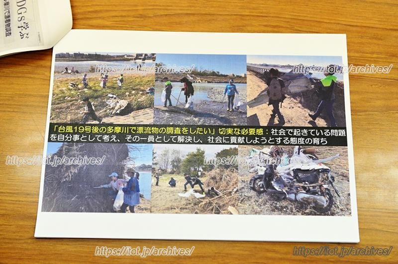 実際に多摩川に足を運び調査を実施した様子