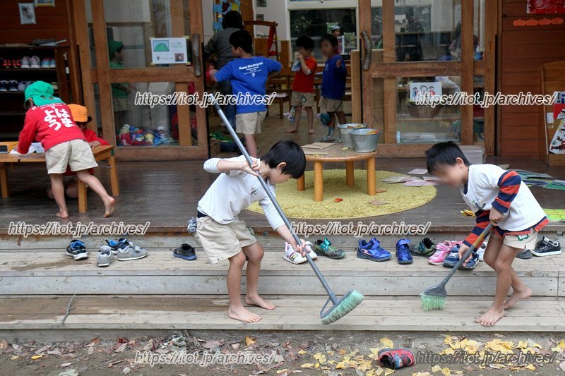 掃除は希望者が自発的に