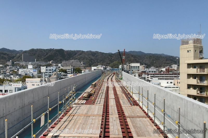 北大阪急行線延伸の工事状況