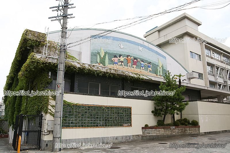 ツルが張り巡らされた体育館