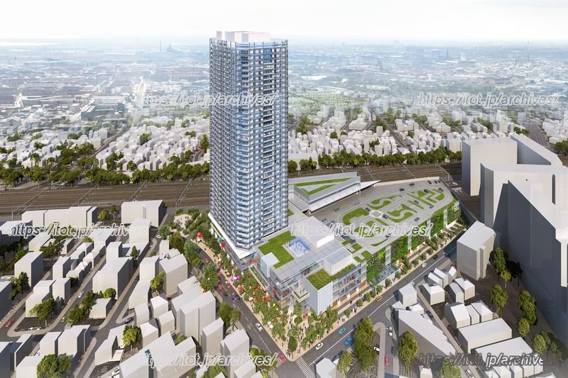 東金町一丁目西地区市街地再開発事業完成イメージ(出典:東金町一丁目西地区市街地再開発組合)