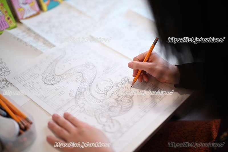 イラストの下書き。どんなカラーリングとなるのだろう