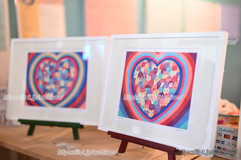 ポップでキュートなイラストは、その空間も明るくしてくれる