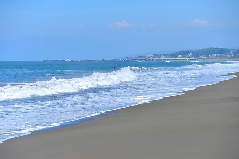 平塚海岸。湘南の海はあたたかい