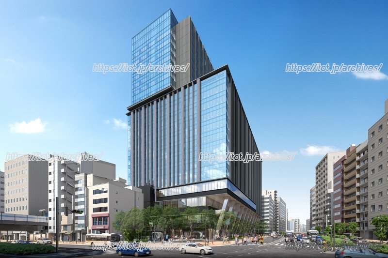 旧・ゆうぽうと跡地に建設される「五反田計画（仮称）」の完成イメージパース（日本郵政不動産 提供）