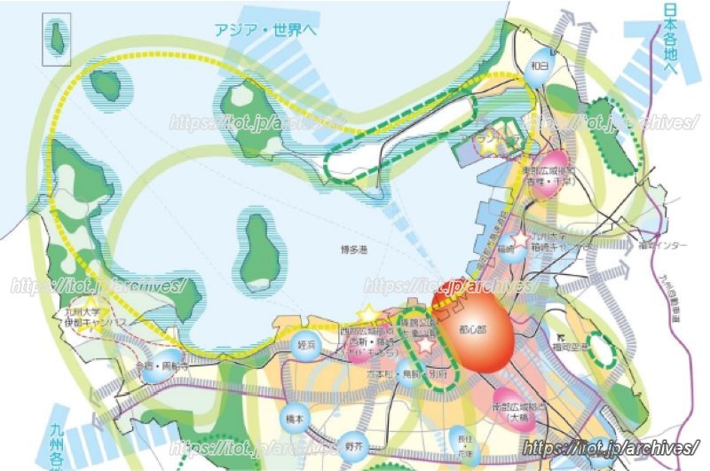 「福岡市の都市空間構想図」 ※画像提供:福岡市