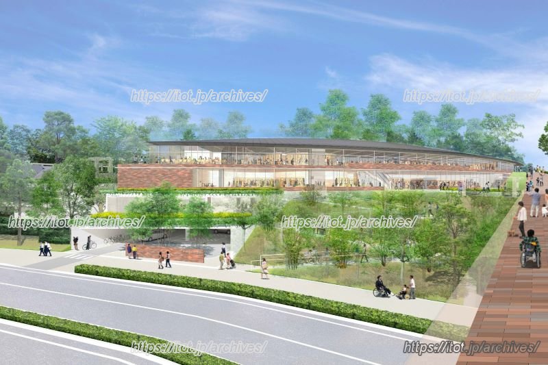 2023（令和5）年7月の開館予定で建設工事が進む「多摩市立中央図書館」イメージ図　(多摩市役所提供)