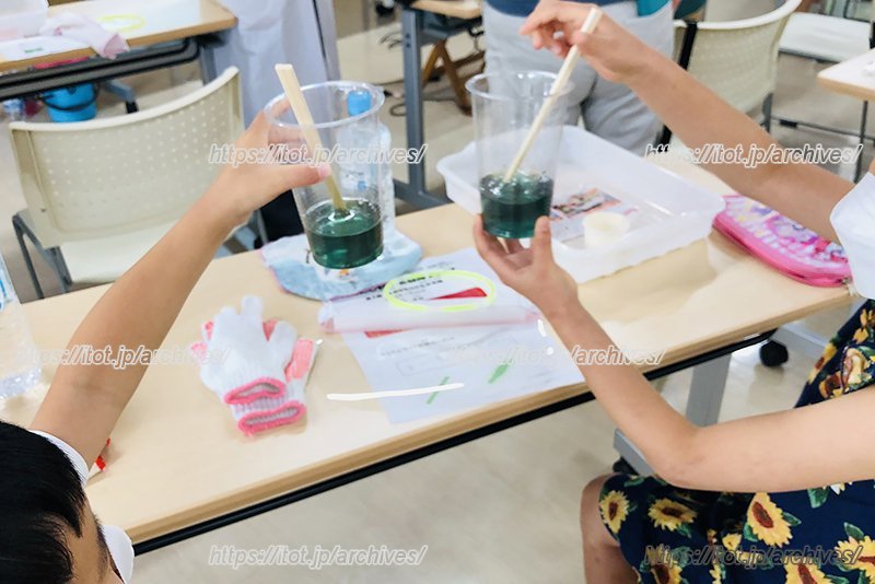 小学生向けのイベント「えだにし科学実験隊」の様子