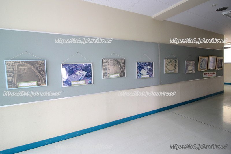 合併前からの変遷をたどれる敷地周辺の空撮写真