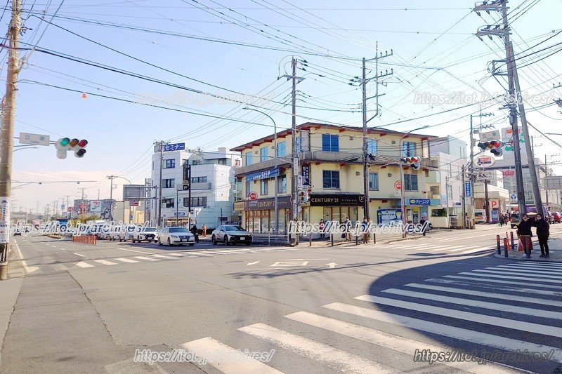 「富士塚」停留所付近からの眺め