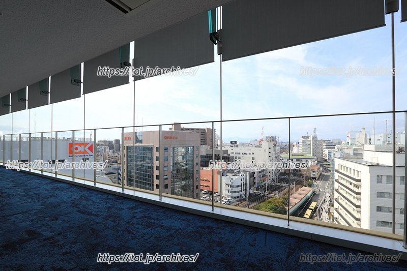 本庁舎9階の展望デッキ