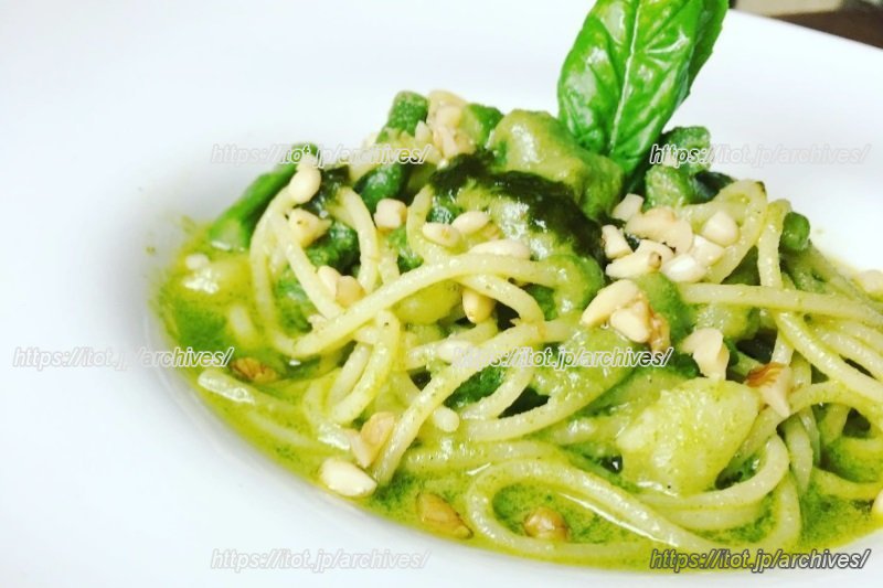 湘南で採れたバジルとジャガイモを使ったジェノベーゼ