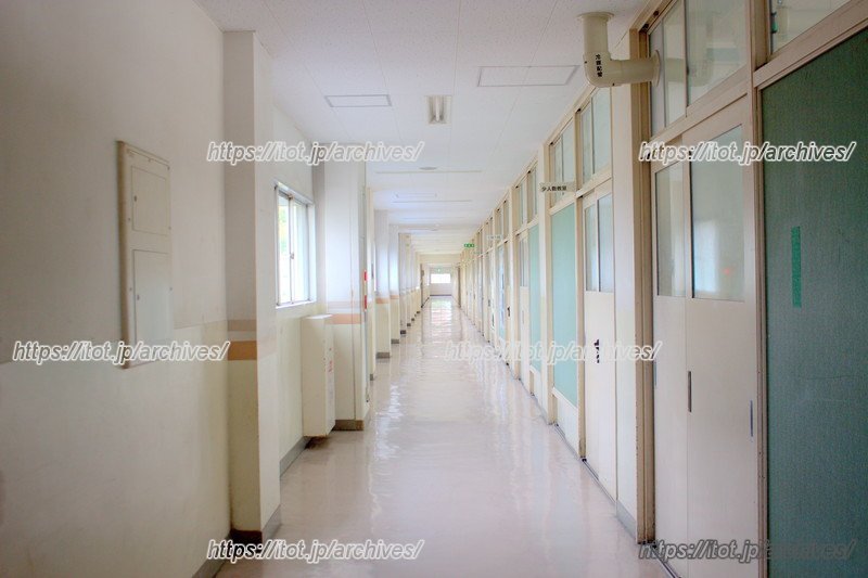 校舎の広さが感じられる長い廊下