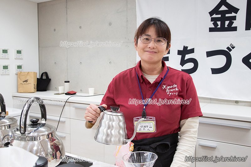 金田出身のボランティアスタッフの武内明子さん